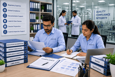 Regulatory compliance specialists managing manufacturing documentation and quality records for nutraceutical production.