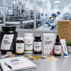 Private label supplement manufacturing solutions helping brands launch and scale nutraceutical products under their own brand name.
