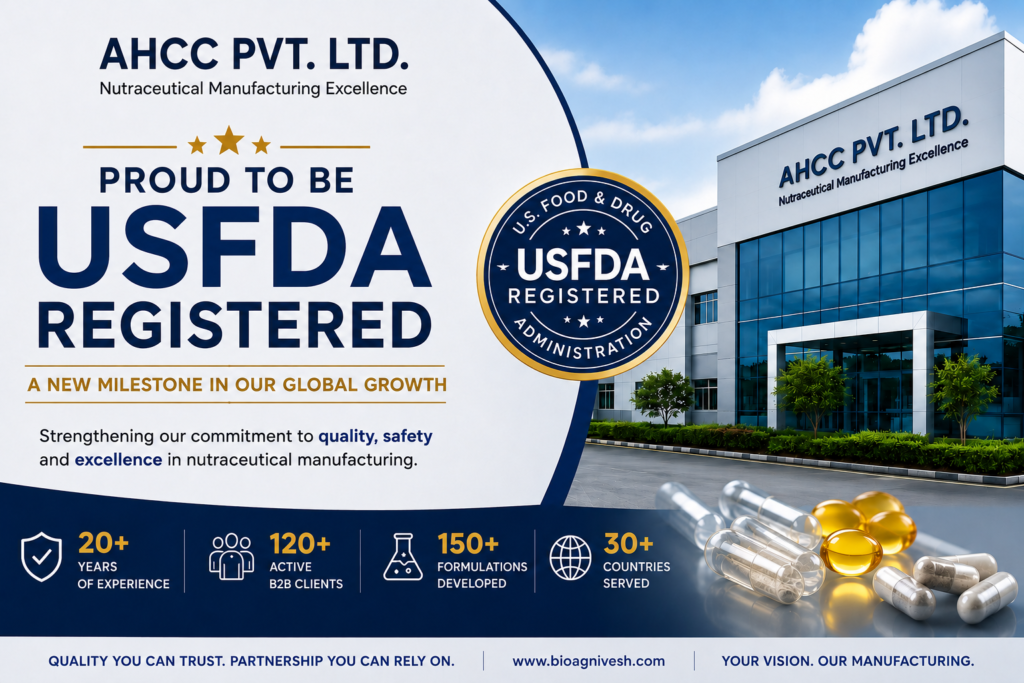 AHCC Pvt. Ltd. manufacturing facility is now USFDA registered