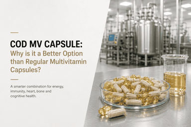 Cod MV Capsule combining multivitamins and cod liver oil to support energy, immunity, heart, bone and cognitive health.