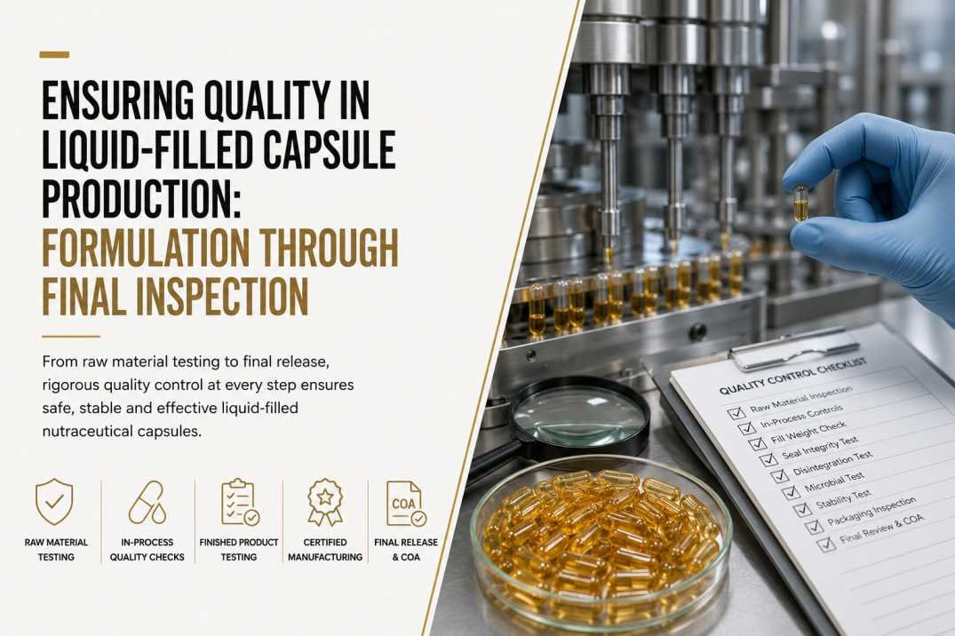Quality control inspection during liquid-filled capsule production