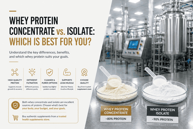 Whey protein concentrate vs whey protein isolate comparison for muscle growth and nutrition
